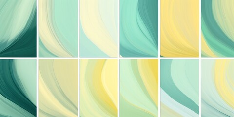 Abstract Ivory and Mint backgrounds wallpapers, in the style of bold lines, dynamic colors