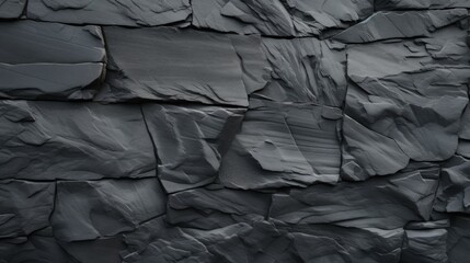 Detailed close up of a black rock wall, suitable for backgrounds