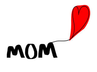 Ilustración  del día de la madre en estilo minimalista en un fondo blanco