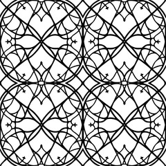 Obraz premium Seamless pattern, pattern, line art pattern, background, pattern, seamless, leaf, floral, vector, flower, decoration, plant, wallpaper, nature, design, illustration, ornament, art, branch, tree, 