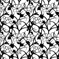 Seamless pattern, pattern, line art pattern, background, pattern, seamless, leaf, floral, vector, flower, decoration, plant, wallpaper, nature, design, illustration, ornament, art, branch, tree, 