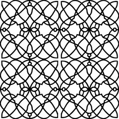 Naklejka premium Seamless pattern, pattern, line art pattern, background, pattern, seamless, leaf, floral, vector, flower, decoration, plant, wallpaper, nature, design, illustration, ornament, art, branch, tree, 