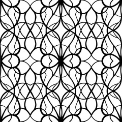 Fototapeta premium Seamless pattern, pattern, line art pattern, background, pattern, seamless, leaf, floral, vector, flower, decoration, plant, wallpaper, nature, design, illustration, ornament, art, branch, tree, 