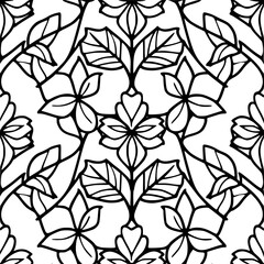 Seamless pattern, pattern, line art pattern, background, pattern, seamless, leaf, floral, vector, flower, decoration, plant, wallpaper, nature, design, illustration, ornament, art, branch, tree, textu