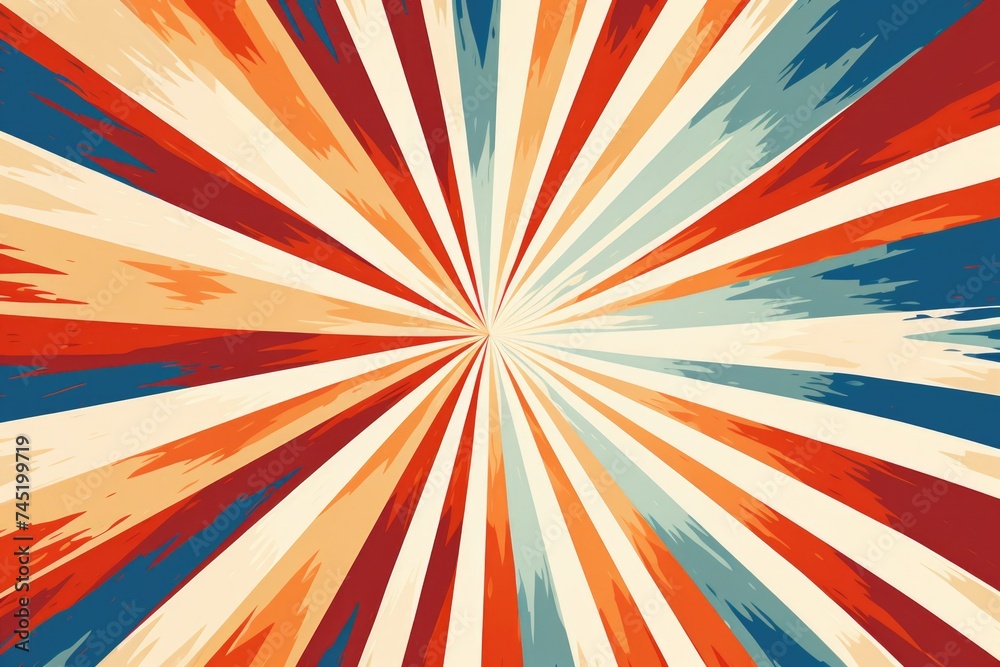 Poster a vibrant background with a sunburst in the center, perfect for various design projects