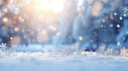 Fototapeta na wymiar A serene winter landscape, perfect for seasonal designs