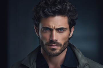 Obraz premium A detailed close-up of a man with a beard. Suitable for various projects