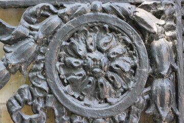 Decorative metal iron gate.