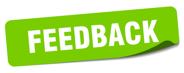 feedback sticker. feedback label