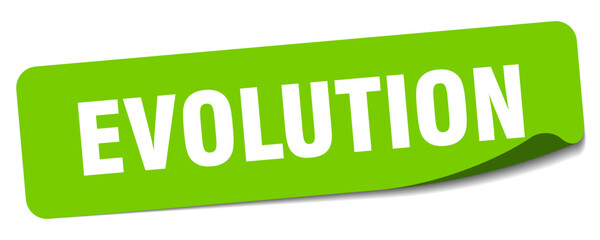 evolution sticker. evolution label