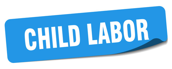 child labor sticker. child labor label