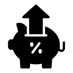 piggy bank line icon