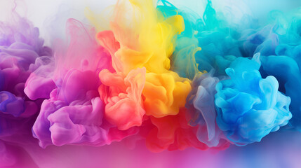 Abstract background of acrylic paint in water. Colorful abstract background.