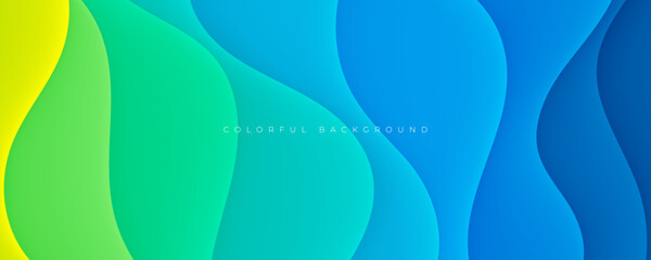 Abstract colorful wavy dimension layers background liquid shape vector ilustration.