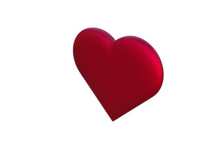Lovely red heart. 3d render