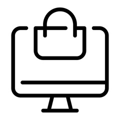 online shop line icon