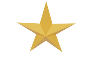 Fototapeta premium Golden volumetric star. 3d render.