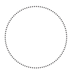dotted circle line vector