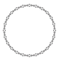 Vector floral vintage frame on a white background.