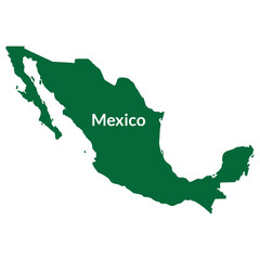 Mexico map in green color Map of Mexico