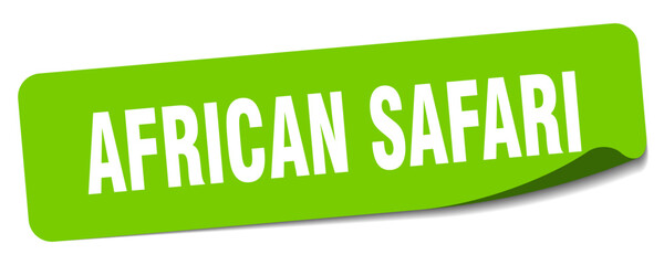 african safari sticker. african safari label © BHM