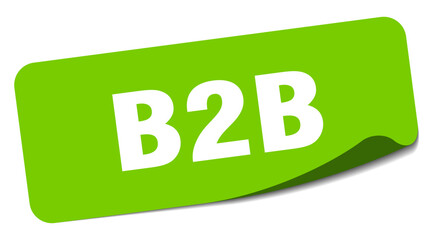 b2b sticker. b2b label