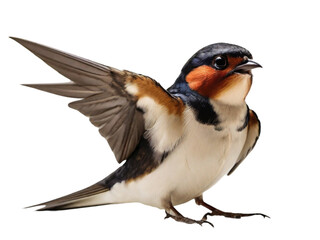 Fototapeta premium Swallow on transparent background
