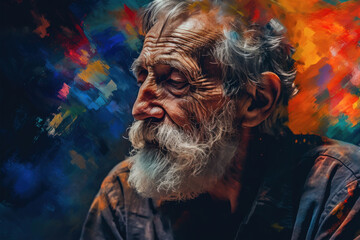 Capture timeless wisdom with this expressive picture of an elderly man