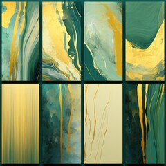 Olive and Gold abstract backgrounds wallpapers, in the style of bold lines, dynamic colors