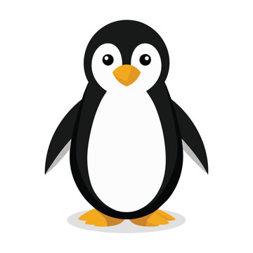 Penguins Animal flat vector illustration.