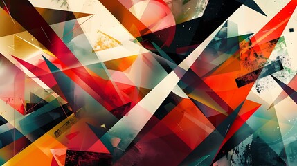 abstract Geometric background design art. Generative Ai