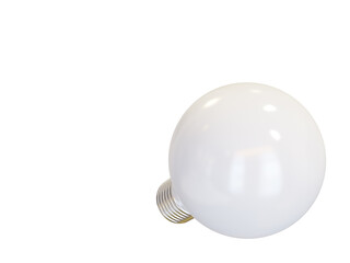 White light bulb. 3d render
