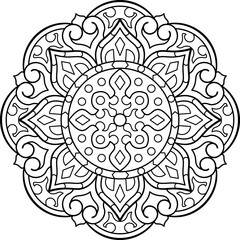 Mandala. Ethnic round ornament. Vector illustration.