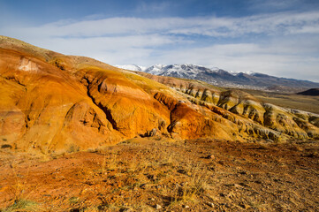 Landscape of Kizil Chin, a place called “Mars” in Altay mountains