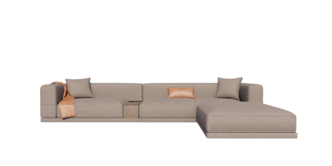 Sofa, Furniture, living room,  isometric sofa, sofa with pillows mockup, top view, font view, side view, isolated,perspective, rendering	
