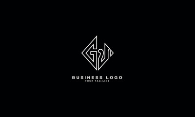 Naklejka premium GJ, JG, G, J, Abstract Letters Logo Monogram