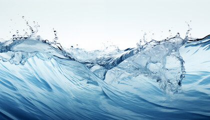 sea ​​water splash. background of blue sea clear water.
