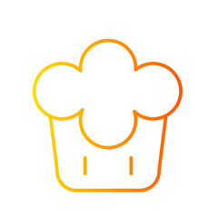 chef hat gradient icon
