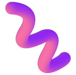 3D squiggle gradient element