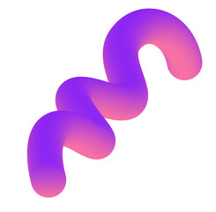 3D squiggle gradient element