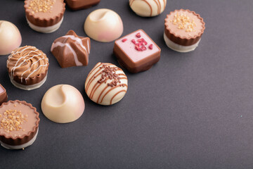 assortment, sweet, variety, candy, chocolate, fat, indulgence, bonbon, photography, food, snack, calorie, chocolate truffle, isolated, background