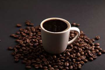 photography, morning, break, coffee bean, espresso, ingredient, bean, background, breakfast, caffeine, brown, aroma, hot, rustic, cup, beverage