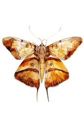 Beautiful Artistic Watercolor Butterfly on White