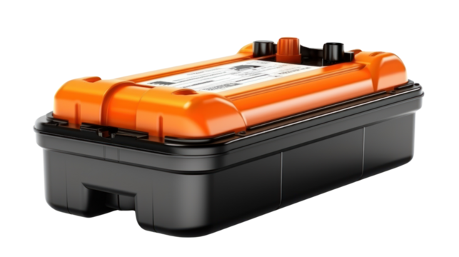 lithium battery pack module isolated on transparent background,PNG image.