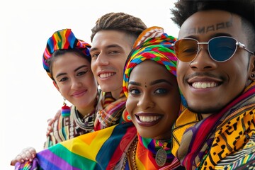 LGBTQ Pride rainbow pathway. Rainbow life partner colorful attendant diversity Flag. Gradient motley colored pretext LGBT rightsparade mesmerizing pride community - obrazy, fototapety, plakaty