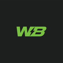 Letter WG with Lightning Logo Design for Company, Business