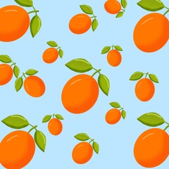 seamless pattern with oranges