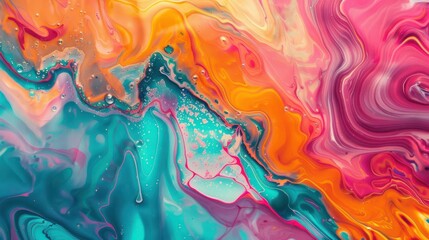 Vibrant Oil Painting Background, Unleashing Expressive Colors and Dynamic Brushstrokes