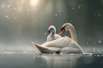 Foto op Aluminium swan on the lake © Vasili