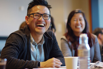 Across the table, partners shared amused smiles, finding joy in the journey of entrepreneurship.